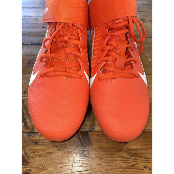 Nike Alpha Menace Pro 2 Mid Football Cleats Men's Sz 13 Orange USED AQ3209-800 - Picture 2 of 16